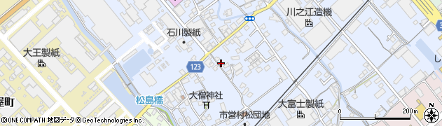 金生三島線周辺の地図