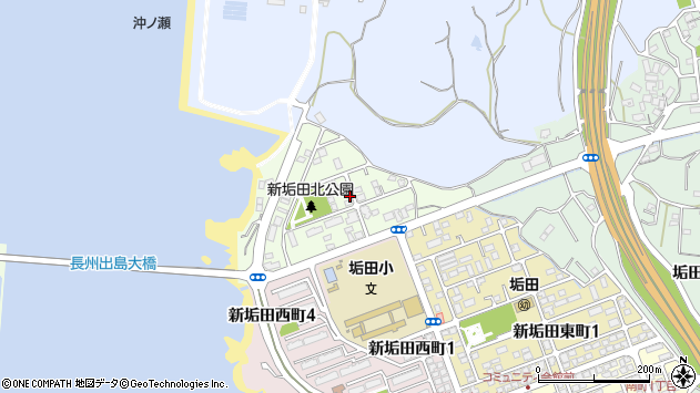 〒751-0845 山口県下関市新垢田北町の地図