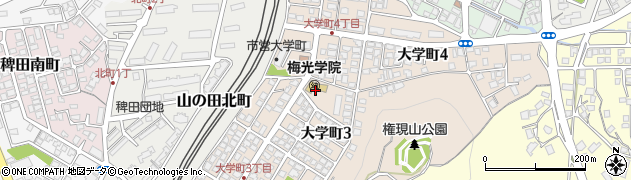 梅光学院幼稚園周辺の地図