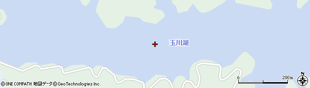 玉川湖周辺の地図