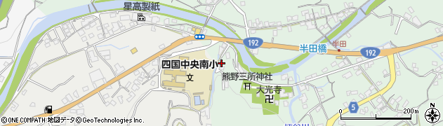 愛媛県四国中央市金田町半田（丁）周辺の地図
