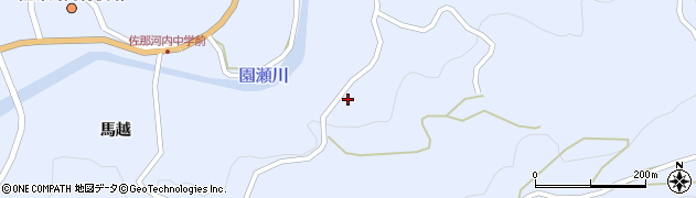 徳島県佐那河内村（名東郡）下（長尾）周辺の地図