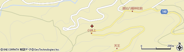 徳島県三好市池田町漆川（亀地）周辺の地図