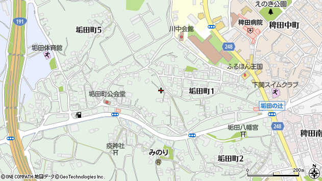 〒751-0841 山口県下関市垢田町の地図