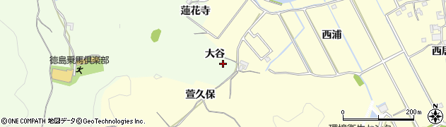 徳島県小松島市新居見町大谷周辺の地図