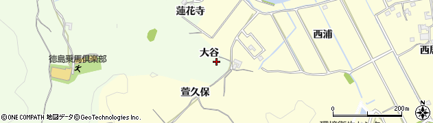 徳島県小松島市新居見町（大谷）周辺の地図