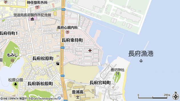 〒752-0977 山口県下関市長府東侍町の地図