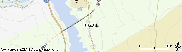 徳島県三好市池田町中西（ナシノキ）周辺の地図