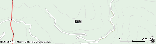 徳島県つるぎ町（美馬郡）半田（猿飼）周辺の地図