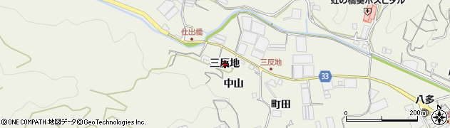 徳島県徳島市八多町三反地周辺の地図