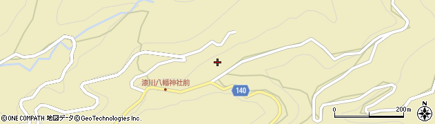 徳島県三好市池田町漆川（坊岡）周辺の地図
