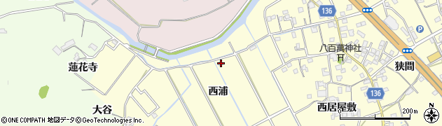 徳島県小松島市芝生町（西浦）周辺の地図