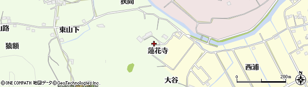 徳島県小松島市新居見町蓮花寺周辺の地図