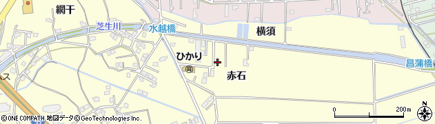 徳島県小松島市芝生町（赤石）周辺の地図
