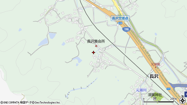 〒799-1527 愛媛県今治市長沢の地図