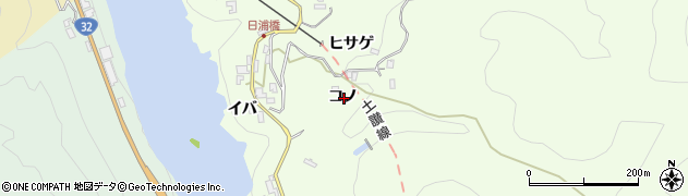 徳島県三好市池田町中西コノ周辺の地図