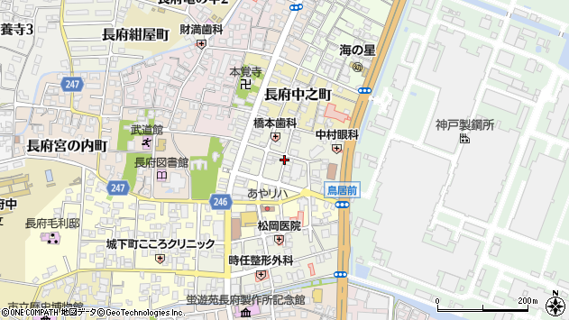 〒752-0974 山口県下関市長府土居の内町の地図
