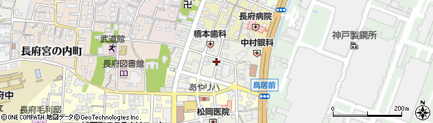 山口県下関市長府土居の内町周辺の地図
