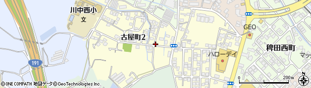 山口県下関市古屋町周辺の地図