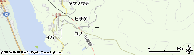 徳島県三好市池田町中西（ヤマバタ）周辺の地図