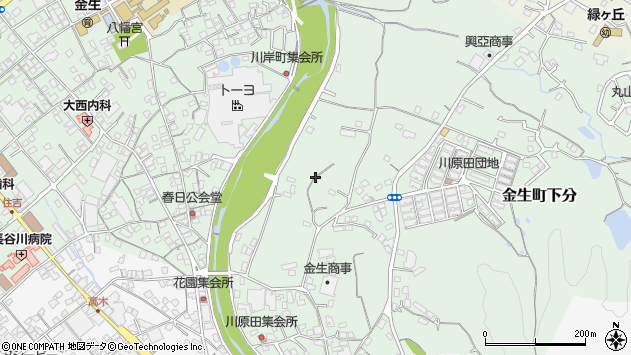 〒799-0111 愛媛県四国中央市金生町下分の地図