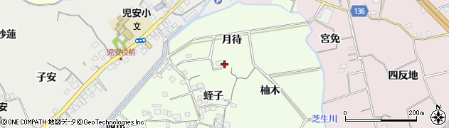 徳島県小松島市新居見町（月待）周辺の地図