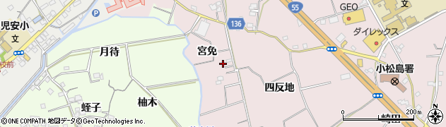 徳島県小松島市日開野町宮免21周辺の地図