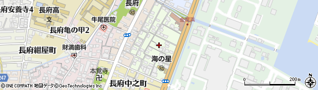 山口県下関市長府金屋浜町周辺の地図