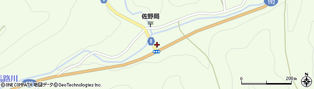 徳島県三好市池田町佐野（福田井）周辺の地図