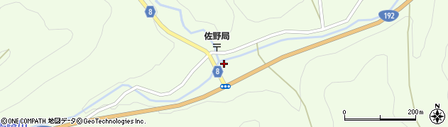 徳島県三好市池田町佐野福田井1885周辺の地図