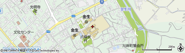 金生第一小学校　心の教室周辺の地図
