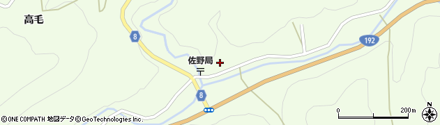 徳島県三好市池田町佐野牛頭周辺の地図
