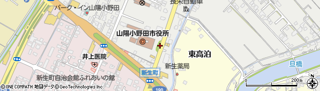 小野田市役所周辺の地図
