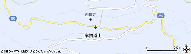 徳島県つるぎ町（美馬郡）貞光（家賀道上）周辺の地図