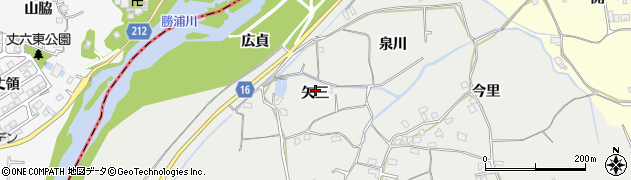 徳島県小松島市田浦町矢三周辺の地図