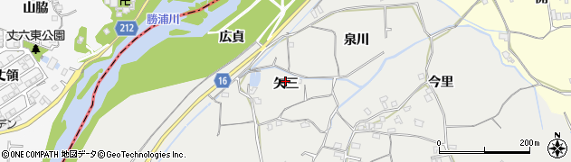 徳島県小松島市田浦町（矢三）周辺の地図