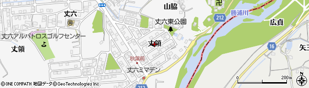 徳島県徳島市丈六町（丈領）周辺の地図