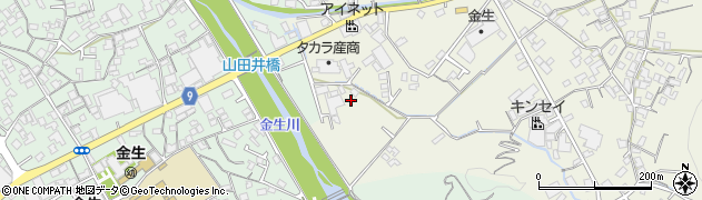 愛媛県四国中央市金生町山田井62周辺の地図