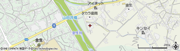愛媛県四国中央市金生町山田井63周辺の地図