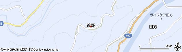 徳島県美馬市穴吹町口山首野周辺の地図