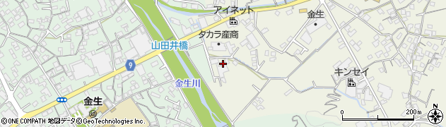 愛媛県四国中央市金生町山田井64周辺の地図