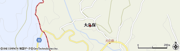 徳島県徳島市八多町大久保周辺の地図