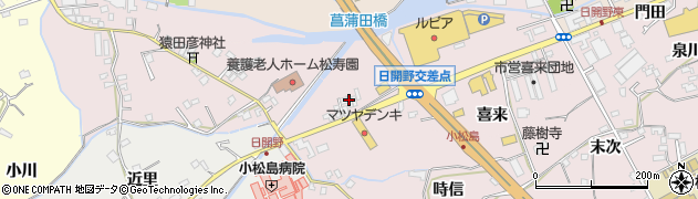 徳島県小松島市日開野町（勝久）周辺の地図