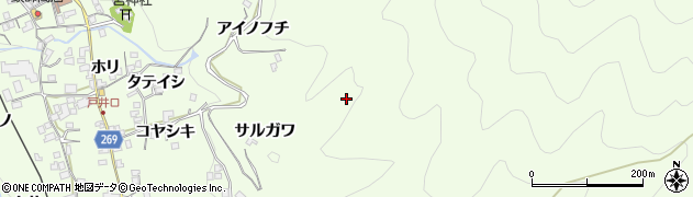 徳島県三好市池田町中西（ナカサコ）周辺の地図
