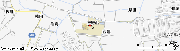 徳島県徳島市渋野町（西池）周辺の地図