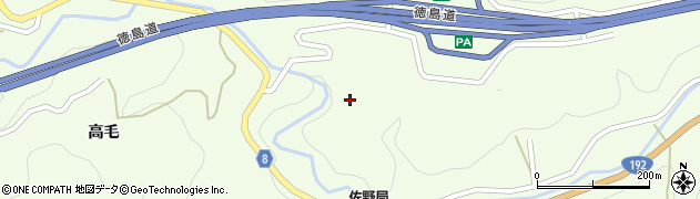 徳島県三好市池田町佐野（西三谷）周辺の地図