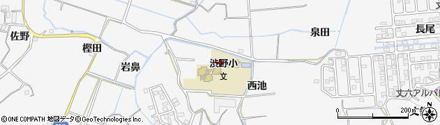 徳島県徳島市渋野町西池38周辺の地図