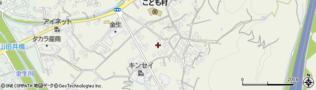 愛媛県四国中央市金生町山田井187周辺の地図