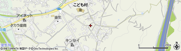 愛媛県四国中央市金生町山田井199周辺の地図