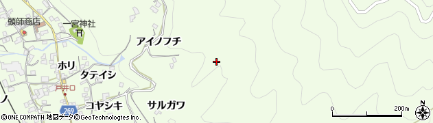 徳島県三好市池田町中西ヲウヒラ周辺の地図